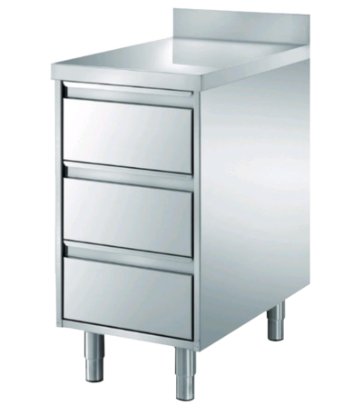 3 Drawer Unit Steel Top