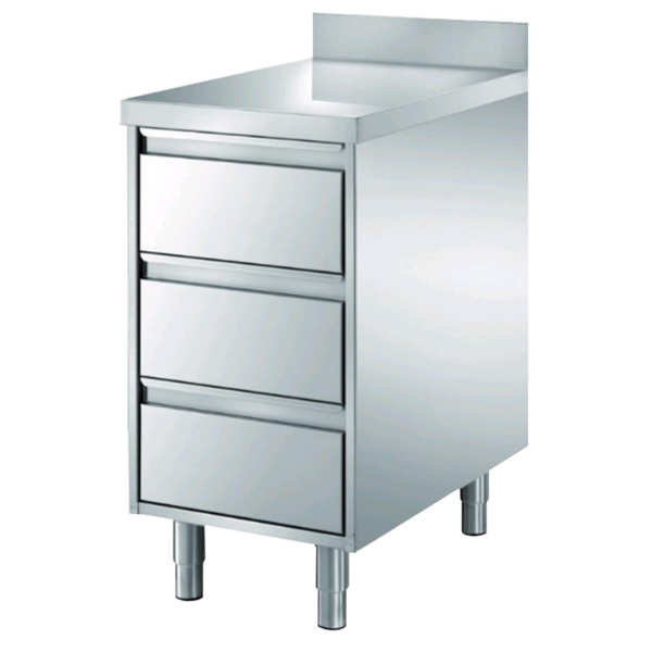 3 Drawer Unit Steel Top