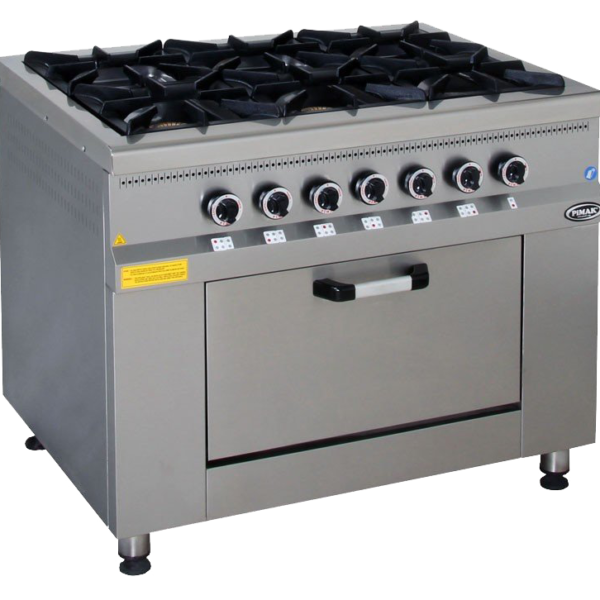 6 Burner Gas Cooker With Gas Oven