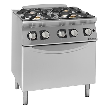 4 Burner Gas Cooker On Electric Oven