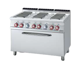 6 Electric Square Plate Hot On Maxi Electric Oven