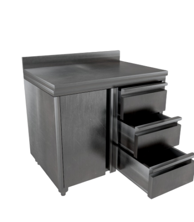 Stainless Steel Base Cabinet 3 Drawer Unit